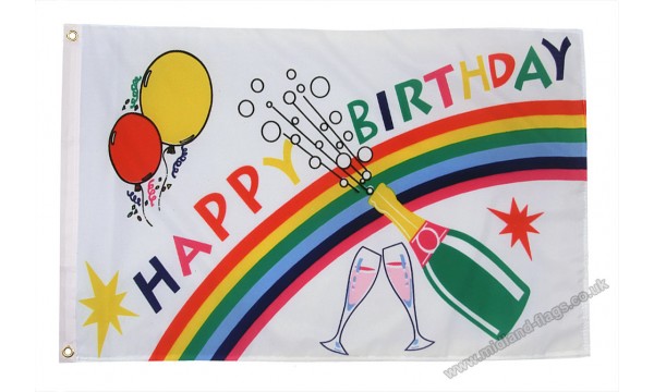 Happy Birthday Bottle Flag